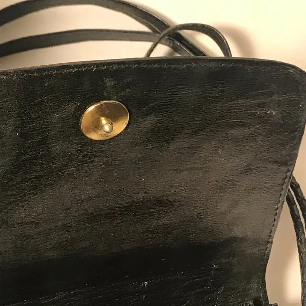 VINTAGE REPTILE LEATHER CROSSBODY BAG